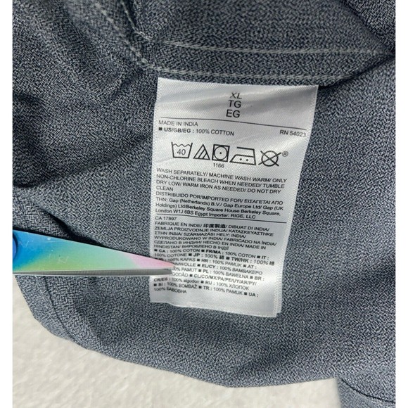 Banana Republic Custom 078 Wash Shirt Slim Fit Button Down Long Sleeve Gray XL - Picture 4 of 8